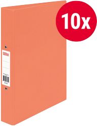 Office Depot 2 Ring A4 Plastic Ring Binder Orange Pack 10