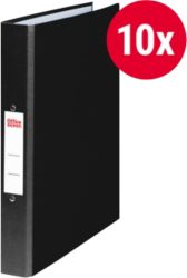 Office Depot A4 Paper On Board Ring Binder Black 2 Ring Pack 10