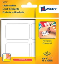 Avery Pack Of 25 Permanent Assorted Multiusage Handwrite Labels 4 Per Pad