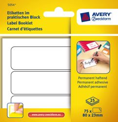 Avery Pack Of 25 Permanent White Multiusage Handwrite Labels 3 Per Pad