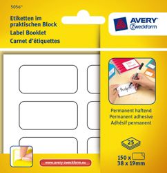 Avery Pack Of 25 Permanent White Multiusage Handwrite Labels 6 Per Pad