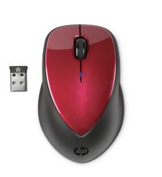 Hewlett Packard HP X4000 Wireless Mouse with Laser Sensor Ruby Red 