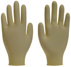 Polyco Finex Latex Powdered Free Disposable Gloves Natural Size 75 Small