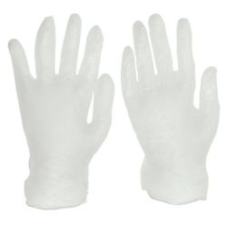 Polyco Bodyguards 4 Clear Vinyl Powdered Disposable Gloves Size Medium