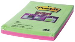 Post itSuper Sticky Notes Assorted Ultra Lined 125 x 200mm