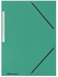 Office Depot 3 Flap Elasticated Folders A4 Green Pack of 10