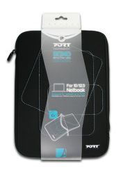 Port Designs Soho 10 12 Laptop Sleeve with Black Blue Stitching