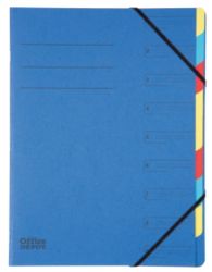 Office Depot 9 Part Organiser File A4 Blue Each