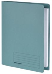 Office Depot Flar Bar Pocket Files Medium Weight Manilla 250gsm Foolscap Blue Pack of 5
