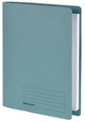 Office Depot Flar Bar Files Without Pocket Medium Weight Manilla 250gsm Foolscap Blue Pack of 50