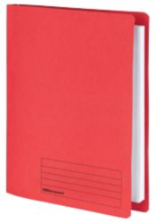 Office Depot Flar Bar Files Without Pocket Medium Weight Manilla 250gsm Foolscap Red Pack of 50