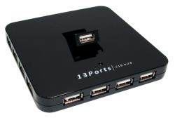 Cables Direct USB 20 13 Port Black Hub Power Supply 
