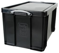 Really Useful Black Recycled Box 84 Litre Capacity