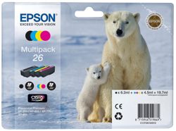 Epson T261640 Black 3 Colour Inkjet Multipack
