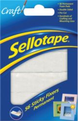 Sellotape Sticky Fixers Permanent Pads Pack of 56