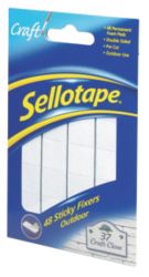 Sellotape Sticky Fixers Permanent Outdoor Pads Pack of 48