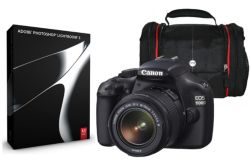 Canon EOS 1100D Kit 3 inc 18-55mm Non IS Lens, System Bag and Adobe Lightroom