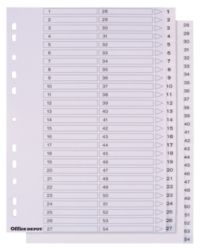 Office Depot Polyproylene Dividers White Polypropylene A4 54 Part 1 54 Numbered Set