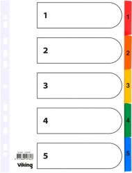 Office Depot Coloured Mylar Dividers White Coloured Tabs Board A4 5 Part 1 5 Numbered Set