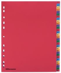 Office Depot Extra Wide Polyproylene Dividers Coloured Polypropylene A4 Extra Wide 31 Part 1 31 Numbered Set