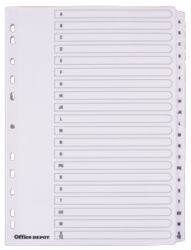 Office Depot Mylar Dividers White Board A4 20 Part A Z Set