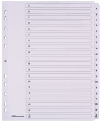 Office Depot Mylar Dividers White Board A4 20 Part A Z Set