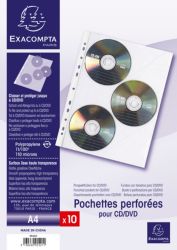 A4 3CD Punched Pocket Index Sleeves Pack of 10