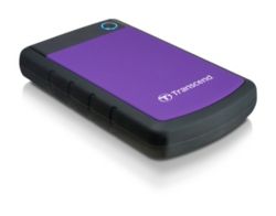 Transcend 25 StoreJet Portable Hard Drive Black  Purple 1TB