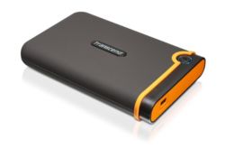 Transcend 25 StoreJet Portable Hard Drive Black  Orange 500Gb