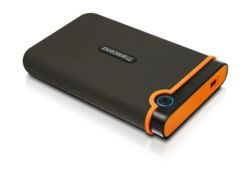 Transcend 25 StoreJet Portable Hard Drive Black  Orange 1Tb