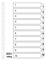 Office Depot Punched Dividers White Board A410 Part 1 10 Numbered Set
