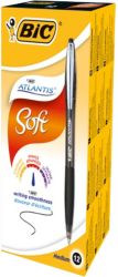 Bic Atlantis Ballpoint Pens Black Pack of 12