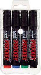 uni PROCKEY Chisel Tip Permanent Markers Assorted Pack of 4