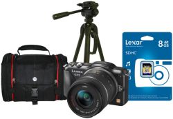 Panasonic DMC GF5KEB K Black Camera Kit 14 42mm Lens inc 8GB SD Bag Tripod