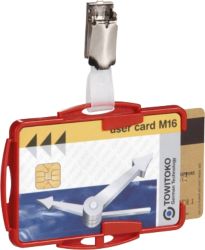 Pack 25 Black Dual Security ID Holders with Clip