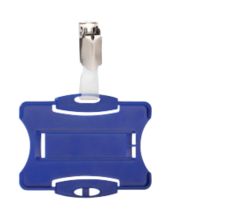 Pack 25 Blue Security ID Holders with Clip