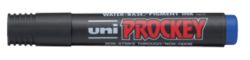 uni PROCKEY Chisel Tip Permanent Markers Blue Pack of 12