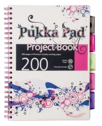 Pukka Pad Wave Range A4 Polyprop Project Book Pack 3 