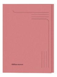 Office Depot Square Cut Manilla Folders Medium Weight Manilla 250gsm Foolscap Red Pack of 100
