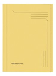 Office Depot Square Cut Manilla Folders Medium Weight Manilla 250gsm Foolscap Yellow Pack of 100