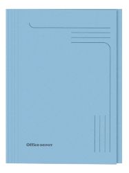 Office Depot Square Cut Manilla Folders Medium Weight Manilla 250gsm Foolscap Blue Pack of 100