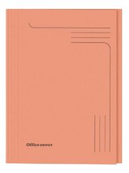 Office Depot Square Cut Manilla Folders Medium Weight Manilla 250gsm A4 Orange Pack of 100