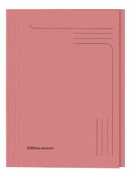 Office Depot Square Cut Manilla Folders Medium Weight Manilla 250gsm A4 Red Pack of 100