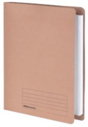 Office Depot Flat Bar Files Without Pocket Medium Weight Manilla 250gsm Foolscap Buff Pack of 25
