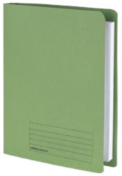 Office Depot Flat Bar Files Without Pocket Medium Weight Manilla 250gsm Foolscap Green Pack of 25
