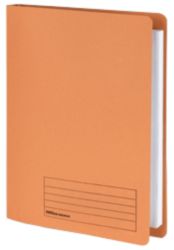 Office Depot Flar Bar Files Medium Weight Manilla 250gsm Foolscap Orange Pack of 5