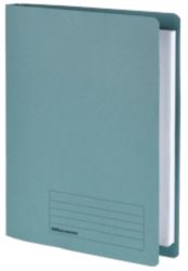 Office Depot Flar Bar Files Medium Weight Manilla 250gsm Foolscap Blue Pack of 5