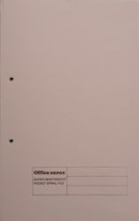 Office Depot Buff Foolscap Heavyweight Spring Coil Files With Pocket Pack of 25