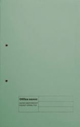 Office Depot Green Foolscap Heavyweight Spring Coil Files With Pocket Pack of 25