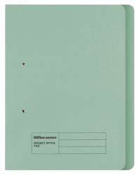 Office Depot Green Foolscap Heavyweight Spring Coil Files Pack of 25